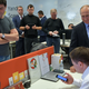 Russian President Vladmir Putin visiting the headquarters of Yandex in September 2018.